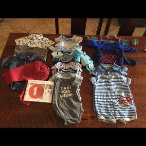 Baby Boy Clothes Lot of 28 Baby Items 0-3 months